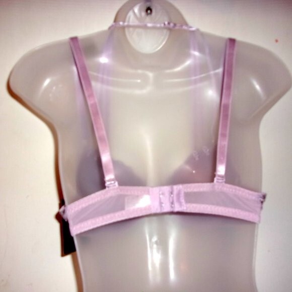 Youmita 36B Seafog Metallic Lace Bra & Large Metallic Lace Hipster Set NWT - Picture 5 of 10